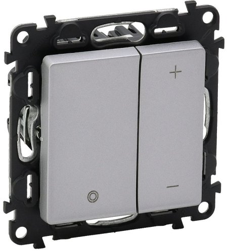 Светорегулятор нажимной без рамки Legrand Valena Life 5-400Вт алюминий картинка